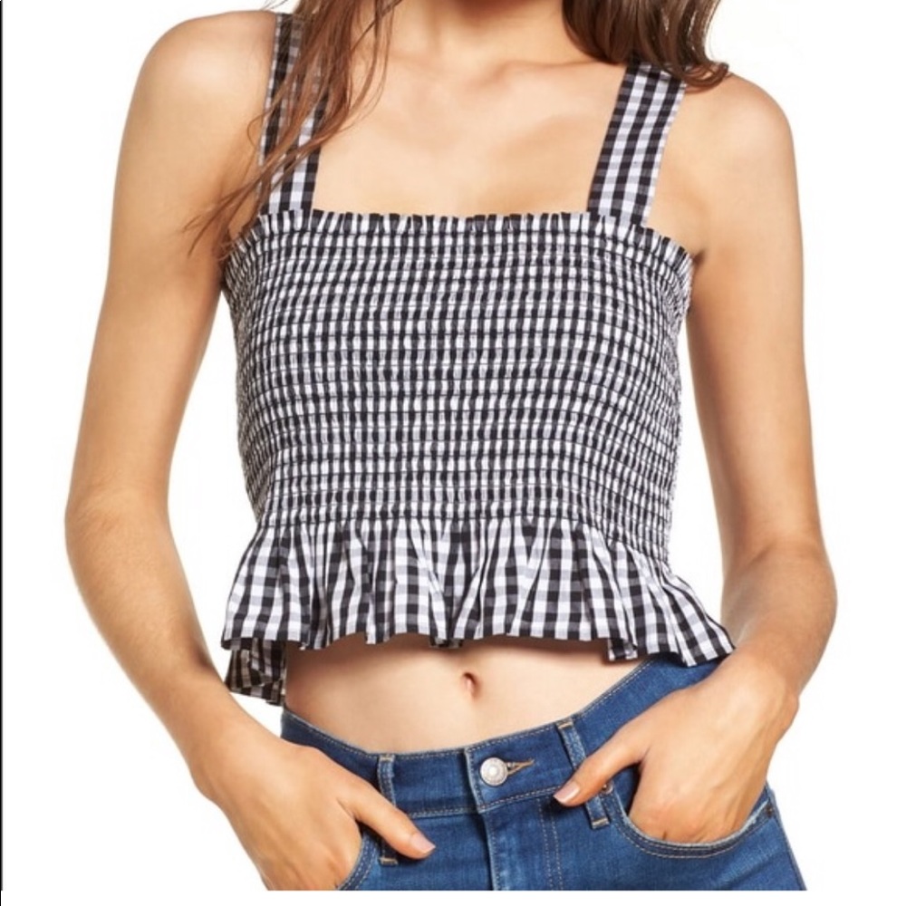 Gingham Print Tank